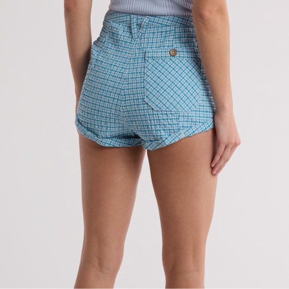 Free People!✨Checked Out Plaid Briefs - Picture 2 of 3